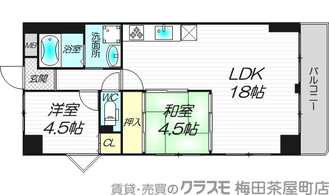 樋之口町の完工年月(1986年4月)築の賃貸マンションの間取り