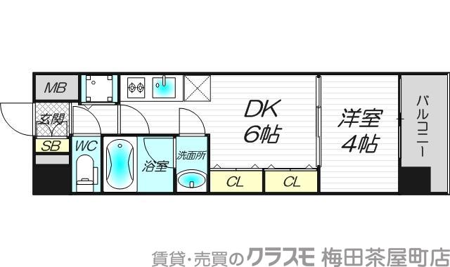 淡路町の完工年月(2016年1月)築の賃貸マンションの間取り