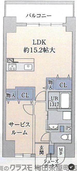 西天満の完工年月(2018年10月)築の賃貸マンションの間取り
