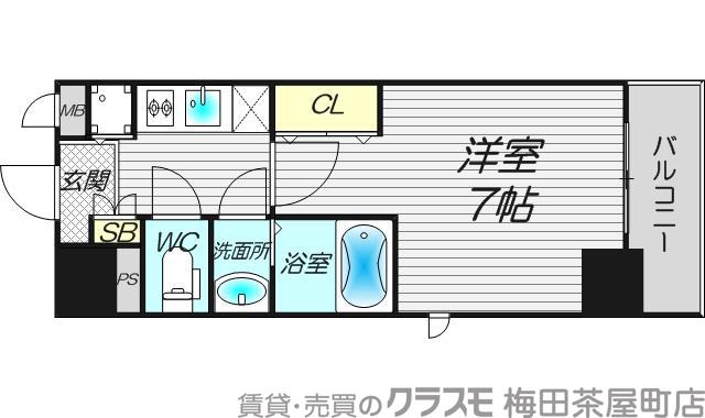 釣鐘町の完工年月(2013年12月)築の賃貸マンションの間取り
