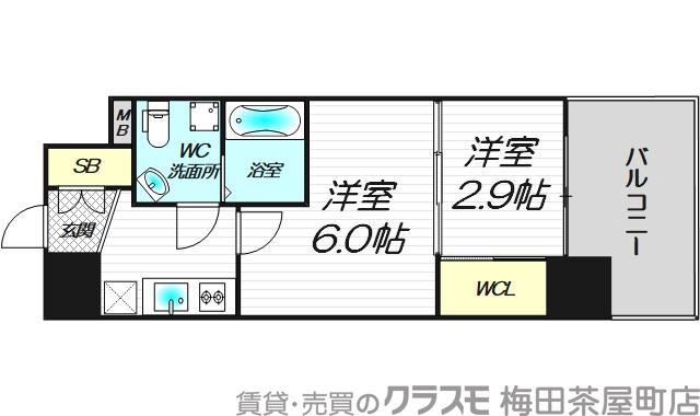 SERENiTE福島sceltoの間取り