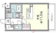 東天満の完工年月(2009年3月)築の賃貸マンションの間取り