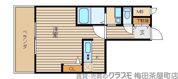 プロシード大阪城南の間取り