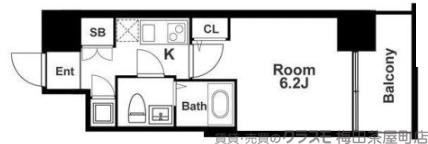 アドバンス西梅田ラシュレの間取り