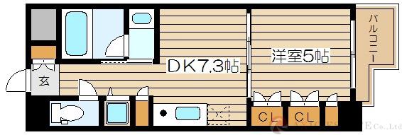 糸屋町の完工年月(2006年3月)築の賃貸マンションの間取り