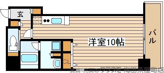 高麗橋の完工年月(2007年6月)築の賃貸マンションの間取り