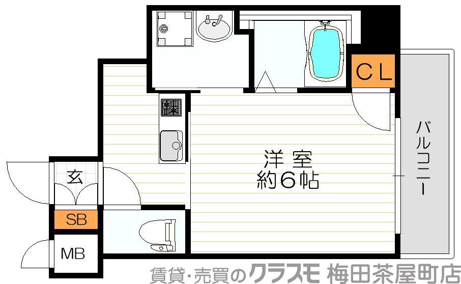 エスカーサ心斎橋EASTの間取り