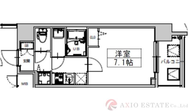 天満橋の完工年月(2021年9月)築の賃貸マンションの間取り