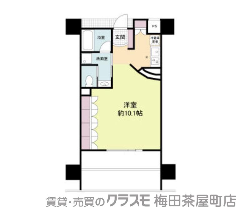 久太郎町の完工年月(2007年2月)築の賃貸マンションの間取り