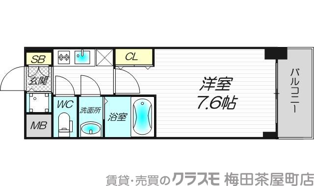 本町橋の完工年月(2016年5月)築の賃貸マンションの間取り