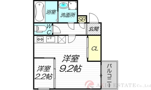 RIFF阪急神崎川の間取り