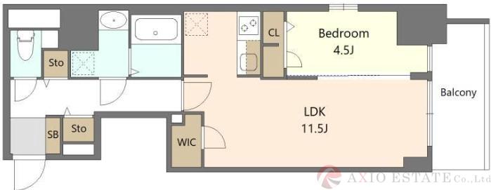 S-RESIDENCE阿波座bouncyの間取り