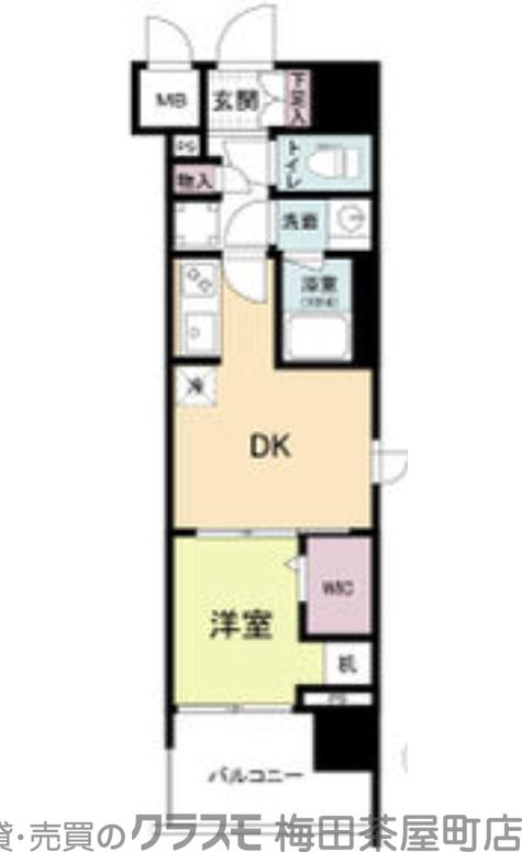 内淡路町の完工年月(2022年7月)築の賃貸マンションの間取り