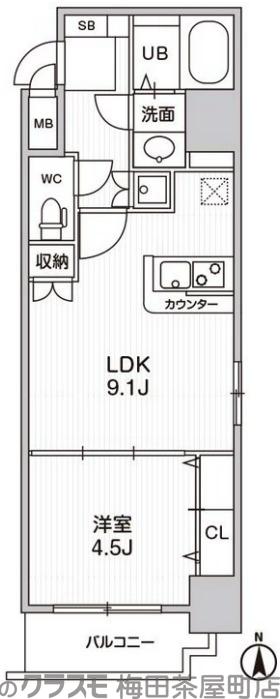 LaDouceur梅田Eastの間取り