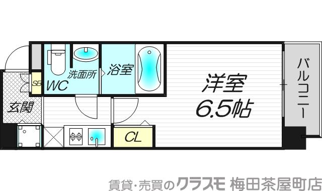スワンズシティ北堀江の間取り