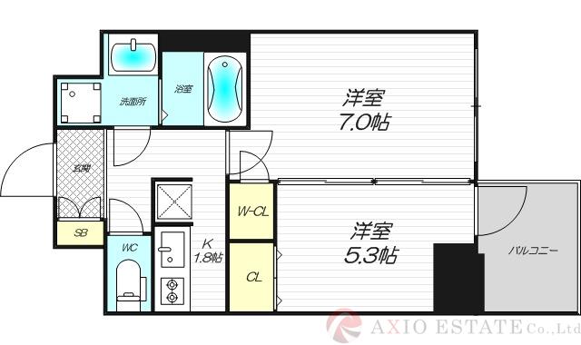 コンフォリア・リヴ新大阪WESTの間取り
