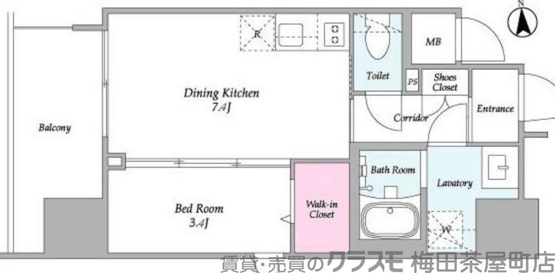 コンフォリア新梅田の間取り