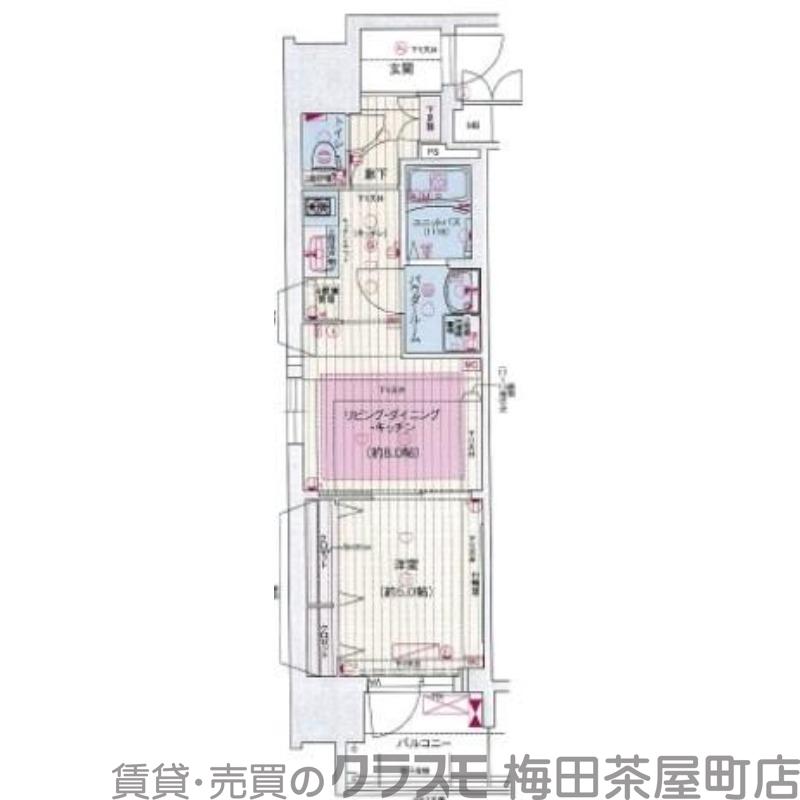 プレサンス心斎橋ニストの間取り