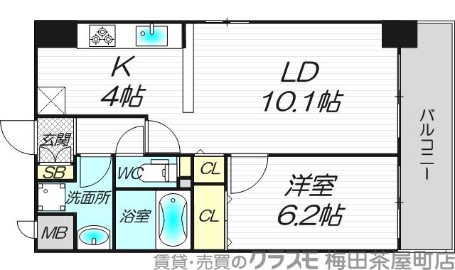 プレサンス中之島公園南の間取り