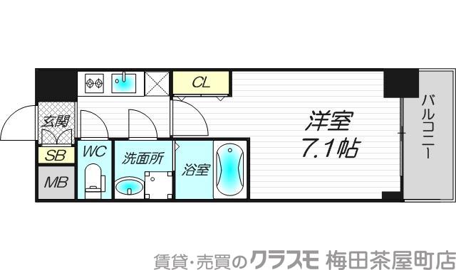 本町橋の完工年月(2016年5月)築の賃貸マンションの間取り