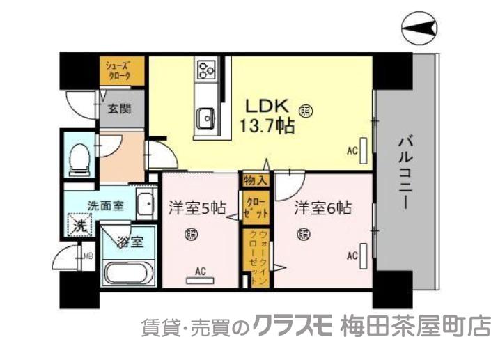 CREST COURT DOSHINの間取り