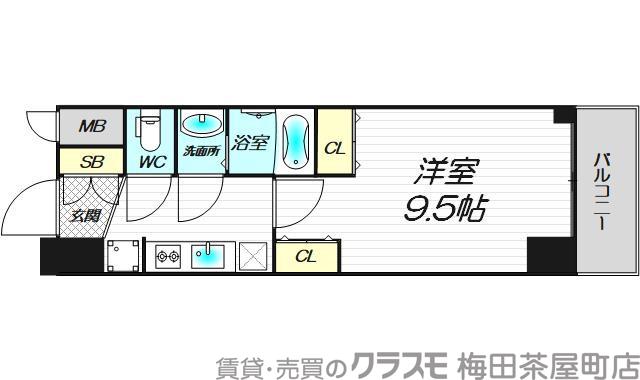 クリスタルグランツ心斎橋EASTの間取り