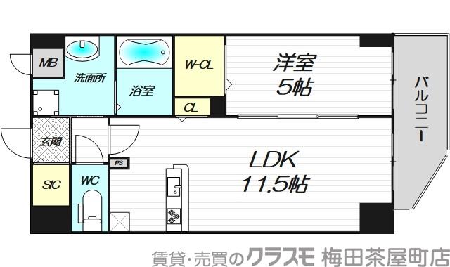 大淀中の完工年月(2019年11月)築の賃貸マンションの間取り