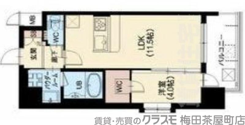 スプランディッド中之島DUEの間取り