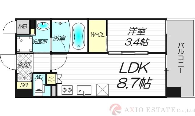 コンフォリア新大阪宮原Qの間取り