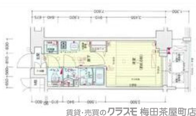 塚本の完工年月(2017年9月)築の賃貸マンションの間取り