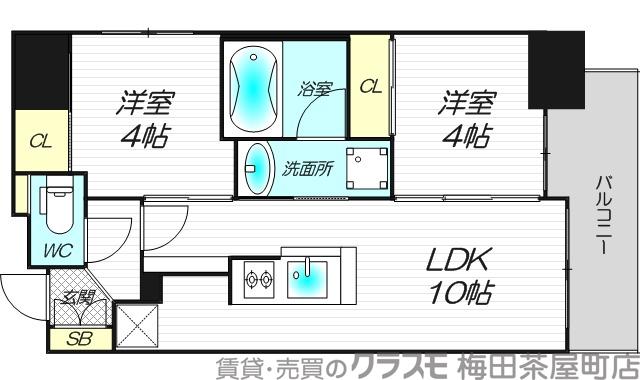 海老江の完工年月(2021年11月)築の賃貸マンションの間取り