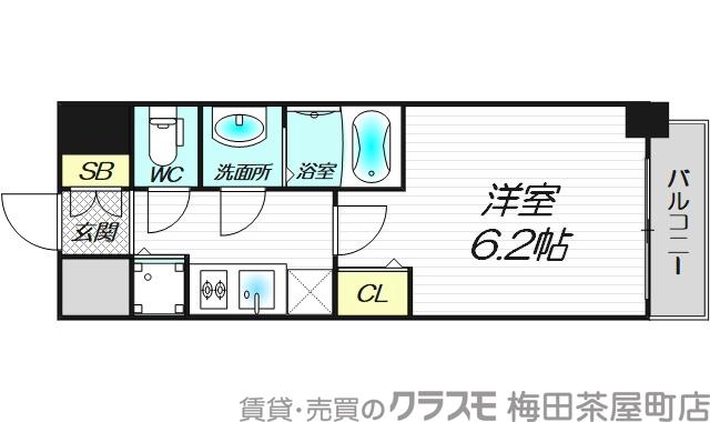 プレサンス扇町駅前の間取り
