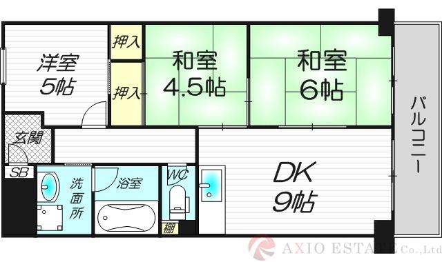 リブラン新北野の間取り