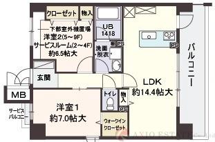 アルチコンテント新高の間取り