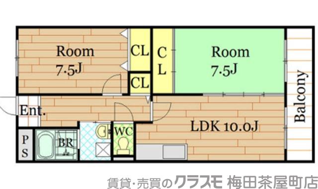 小松の完工年月(1993年2月)築の賃貸マンションの間取り