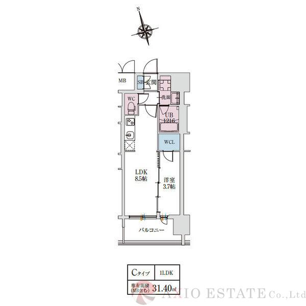 スプランディッドライズ新大阪ノースの間取り