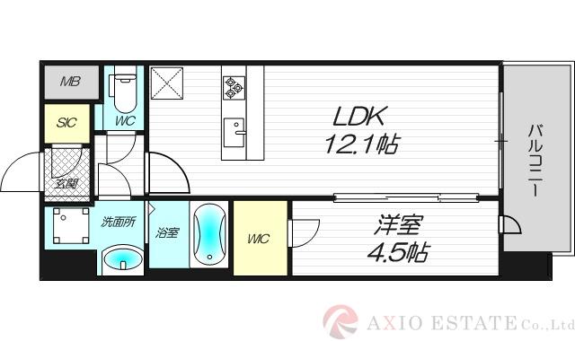 スプランディッド新大阪Ⅶの間取り