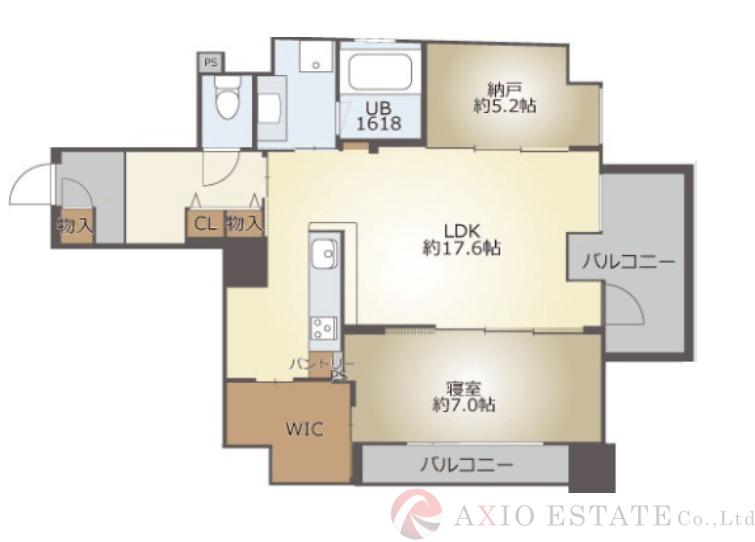 西天満の完工年月(2019年12月)築の賃貸マンションの間取り