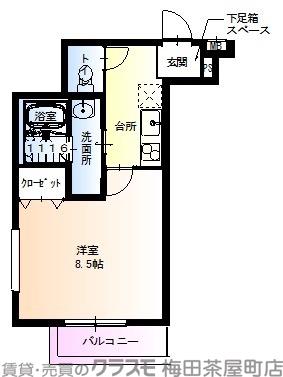 三津屋北の完工年月(2018年10月)築の賃貸アパートの間取り