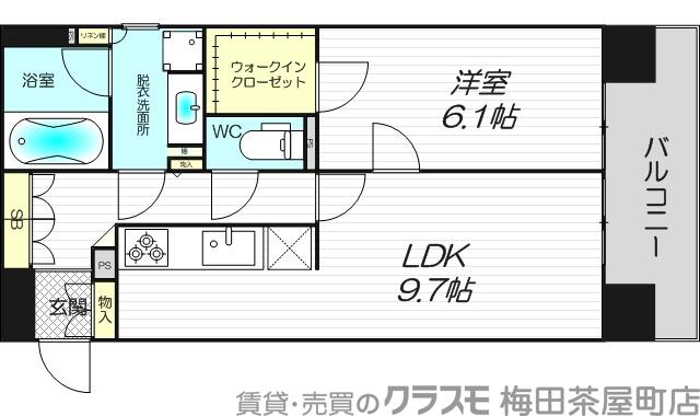 西中島の完工年月(2001年11月)築の賃貸マンションの間取り