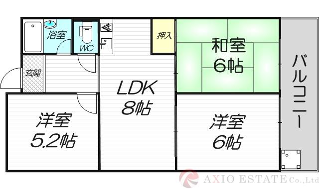 淀川中央マンションの間取り