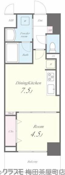 中津の完工年月(2024年5月)築の賃貸マンションの間取り