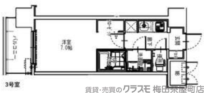同心の完工年月(2023年2月)築の賃貸マンションの間取り