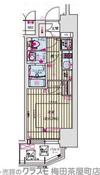プレサンス大阪ゲートシティの間取り