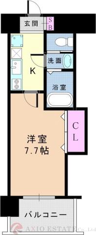 Luxe新大阪Ⅱの間取り