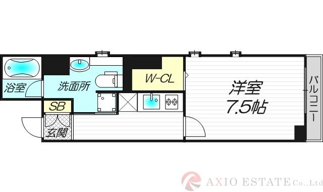 セレッソコートリバーサイドOSAKAの間取り