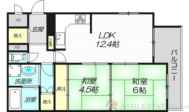 ファミールハイツ北大阪1号棟の間取り