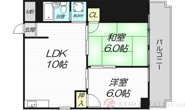 宮原の完工年月(1983年11月)築の賃貸マンションの間取り