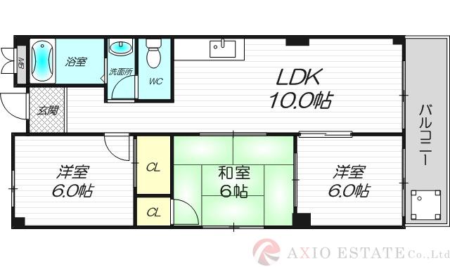 シャルル新大阪の間取り