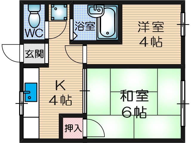 オプス正雀の間取り